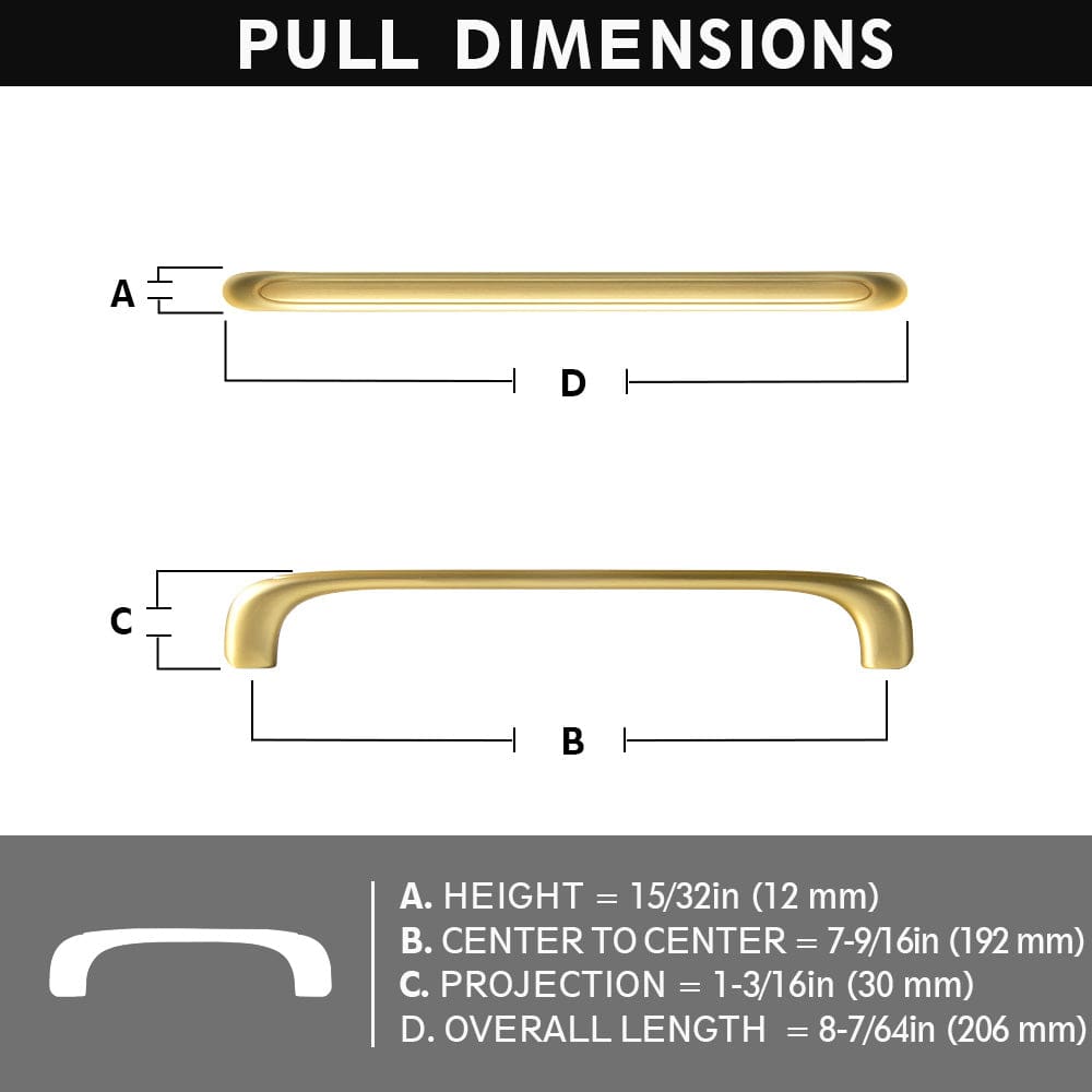 Elegant Antique and Brushed Brass Bar Pull Cabinet Handles with Unique Design 6 Pack