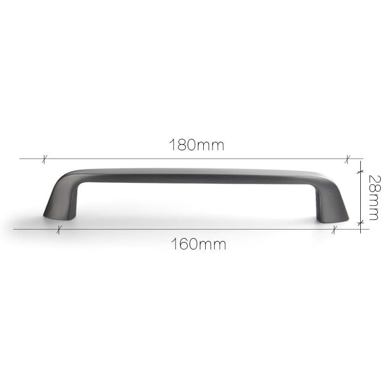 Elegant Gray Zinc Alloy Hardware for Bedroom Kitchen 6 Pack