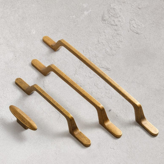 European Style Retro Brass Drawer Pulls for Dresser 6 Pack