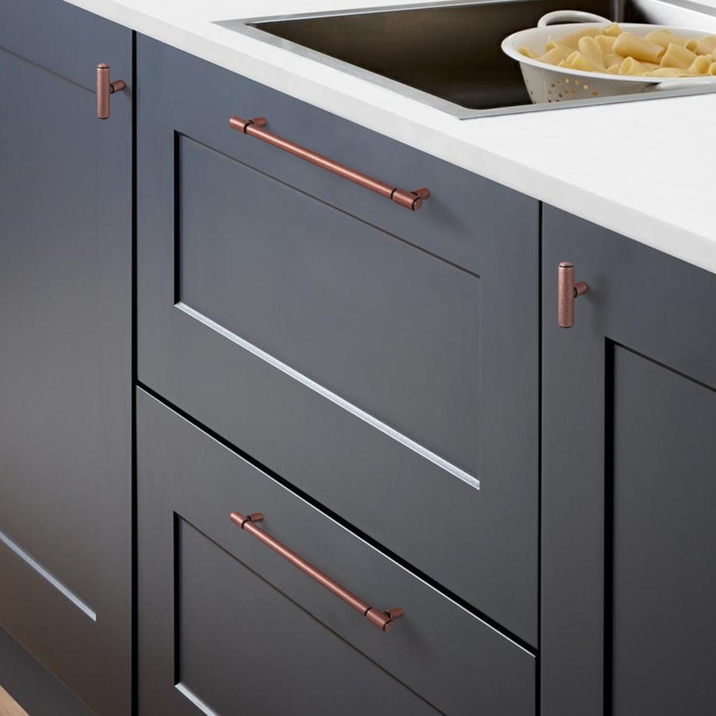 Retro Bar Handle for Dresser Cupboard Vintage Bronze Ancient Pull 6 Pack