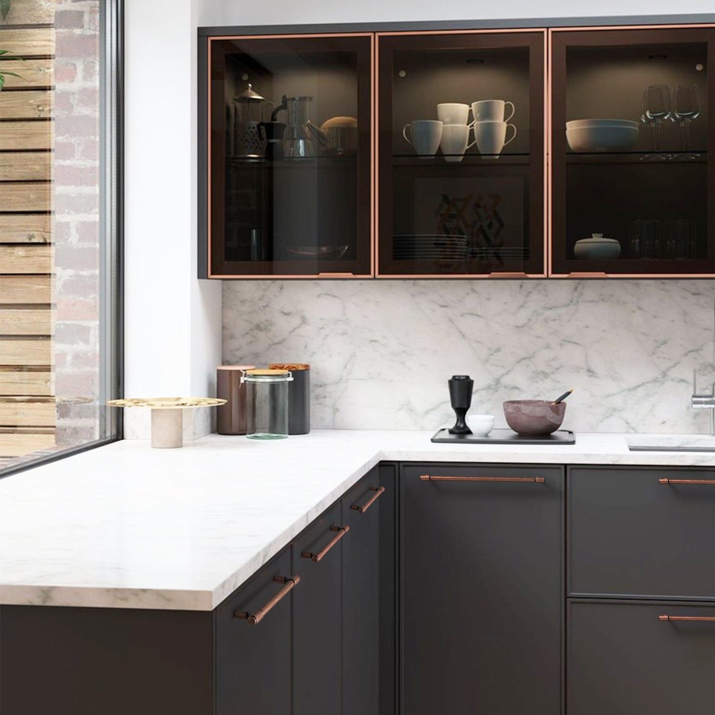 Retro Bar Handle for Dresser Cupboard Vintage Bronze Ancient Pull 6 Pack