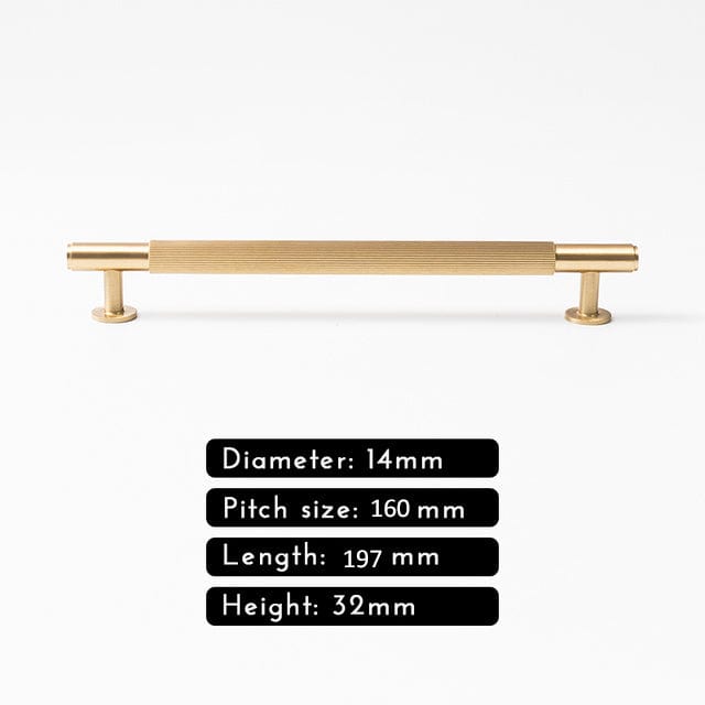 Solid Brass Three-dimensional Vertical Stripes T Bar 1 PCS