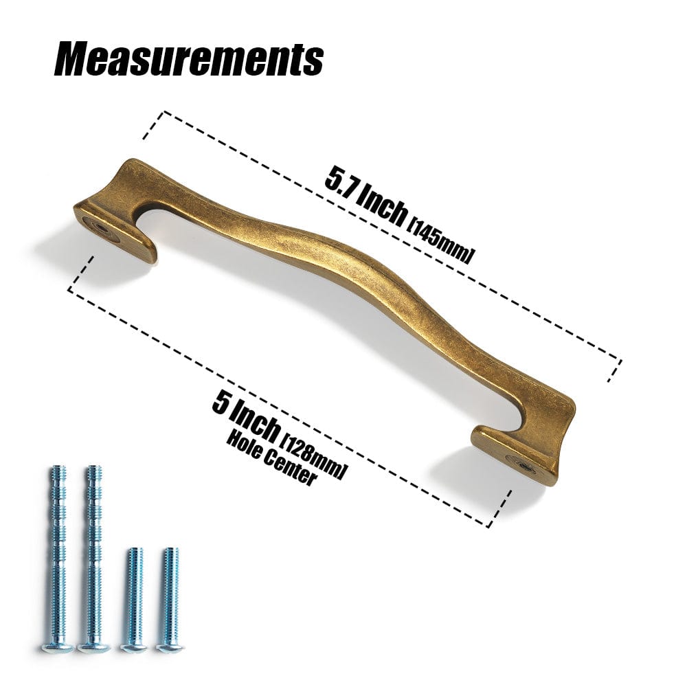 Traditional Vintage Retro Brass Cabinet Handles Affordable Luxury Cabinet Pulls 6 Pack