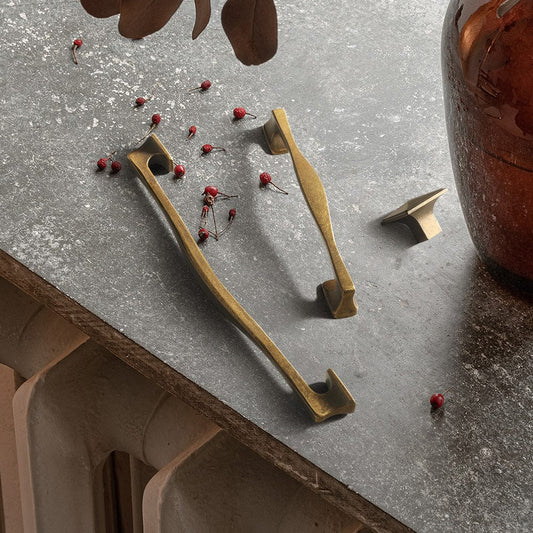 Traditional Vintage Retro Brass Cabinet Handles Affordable Luxury Cabinet Pulls 6 Pack