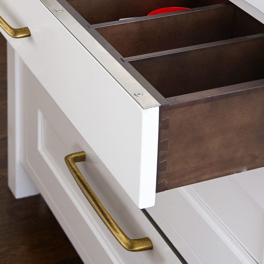 Vintage Brass Cabinet Bar Pulls Classic Hardware for Antique Cabinets 6 Pack