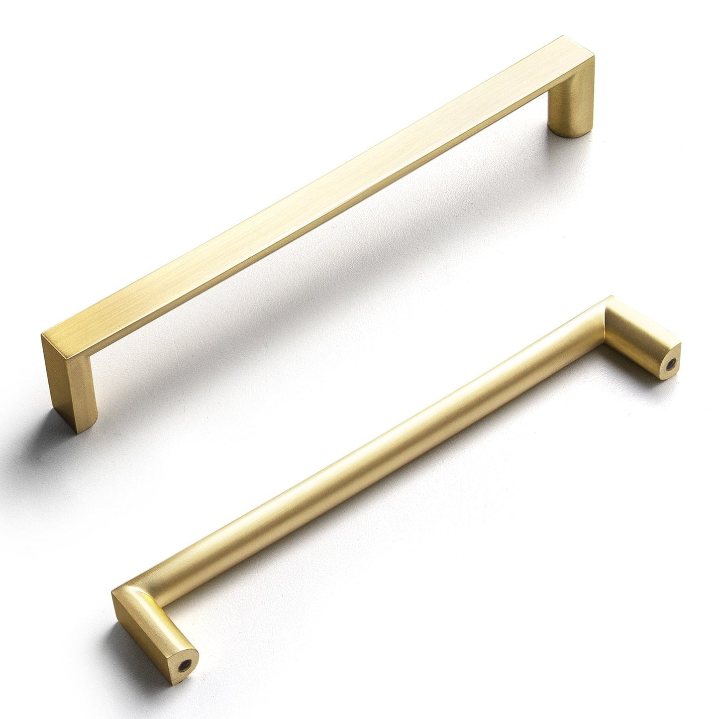 Long Cabinet Bar Pulls Antique Vintage Brass Solid Drawer Handles 6 Pack