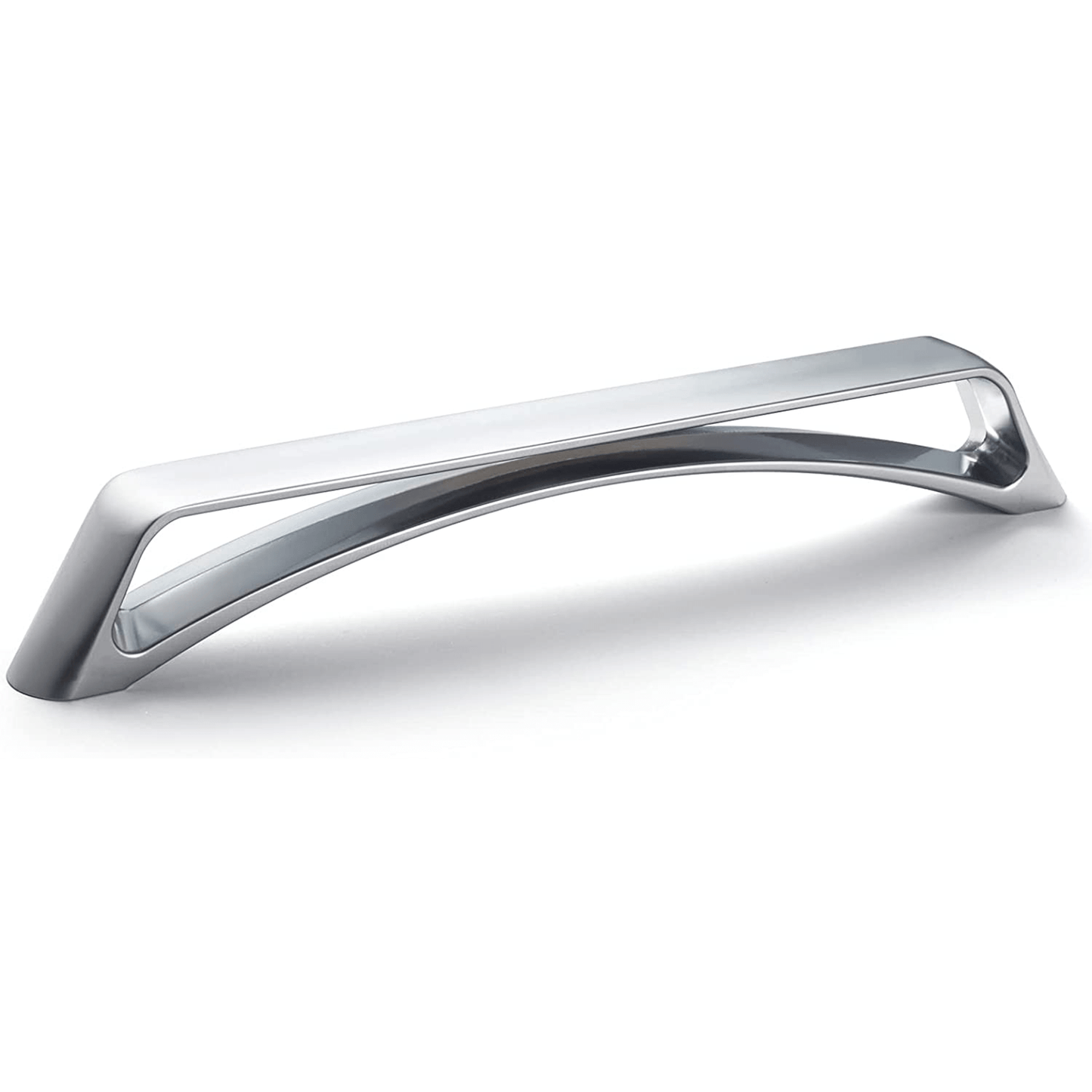 Matte Chrome Unique Hollow Design Cabinet Pulls 6 Pack