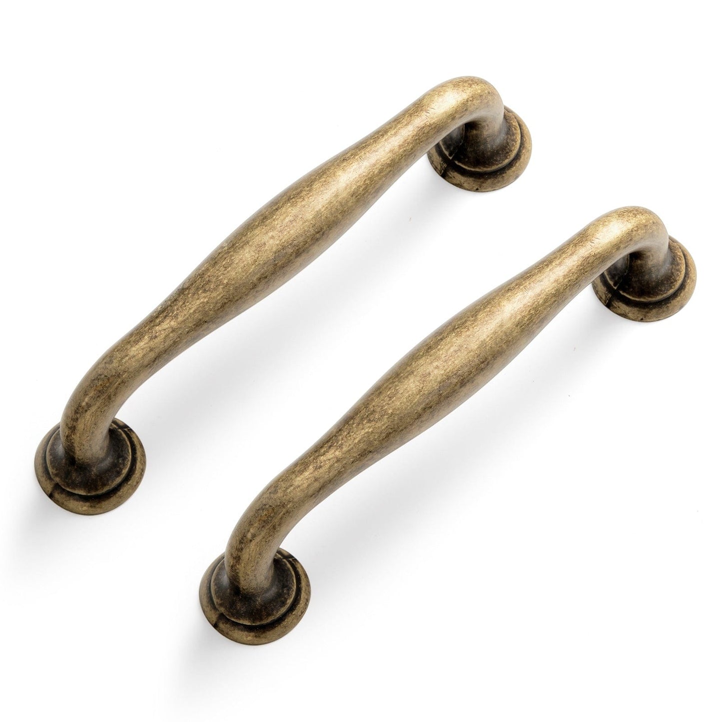 Antique Brass Cabinet Pulls Solid Drawer Handles for Kitchen