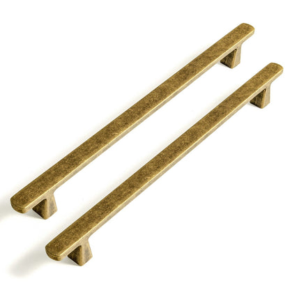 Retro Brass Long Cabinet Handles Luxury Cabinet Pull Hardware for Kitchen 6 Pack