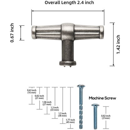 Retro Style Drawer Bar Pulls Antique Cabinet Handles 6 Pack