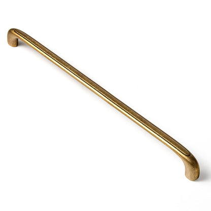 Elegant Antique and Brushed Brass Bar Pull Cabinet Handles with Unique Design 6 Pack