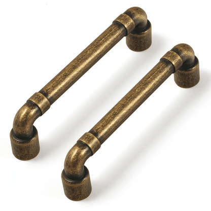 Industrial Retro Style Straight Tube Pull Vintage Solid Cabinet Pulls Drawer Handles 6 Pack