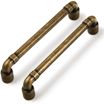 Industrial Retro Style Straight Tube Pull Vintage Solid Cabinet Pulls Drawer Handles 6 Pack