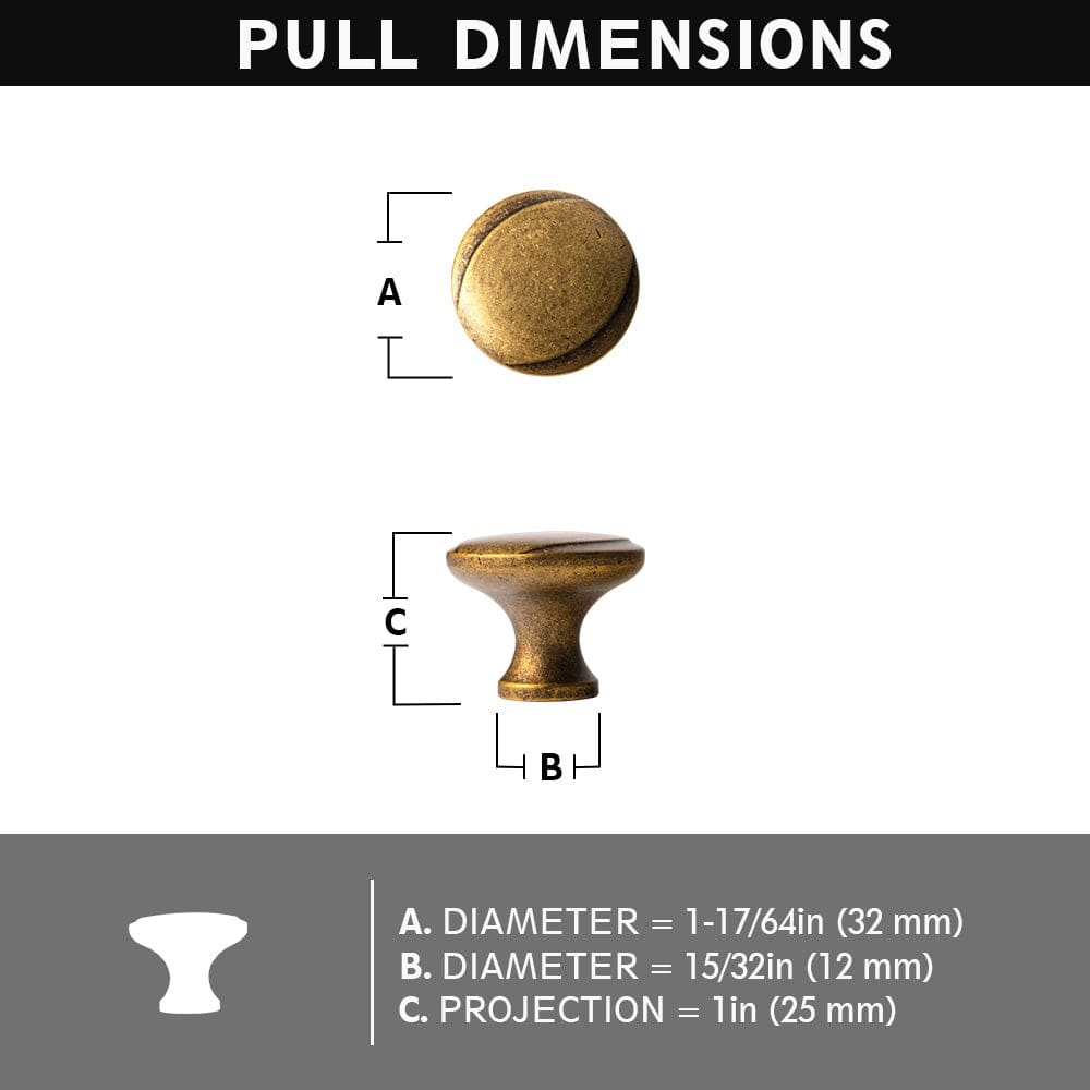 Vintage Brass Cabinet Bar Pulls Classic Hardware for Antique Cabinets 6 Pack