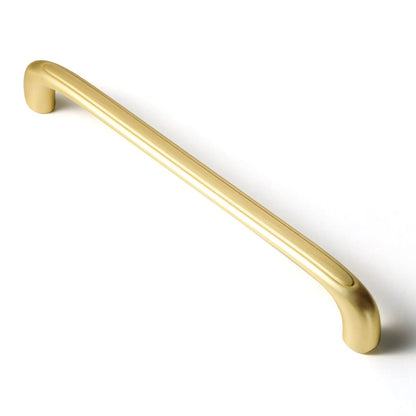 Elegant Antique and Brushed Brass Bar Pull Cabinet Handles with Unique Design 6 Pack