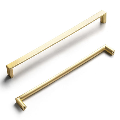 Long Cabinet Bar Pulls Antique Vintage Brass Solid Drawer Handles 6 Pack