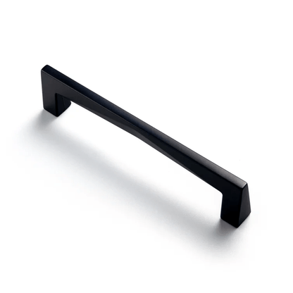 Geometric Section Matte Black Bar Pull Modern Wardrobe Handles 6 Pack