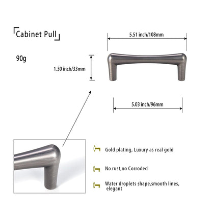 Modern Minimalist Style Drawer Pulls Affordable Luxury Cabinet Pulls 6 Pack