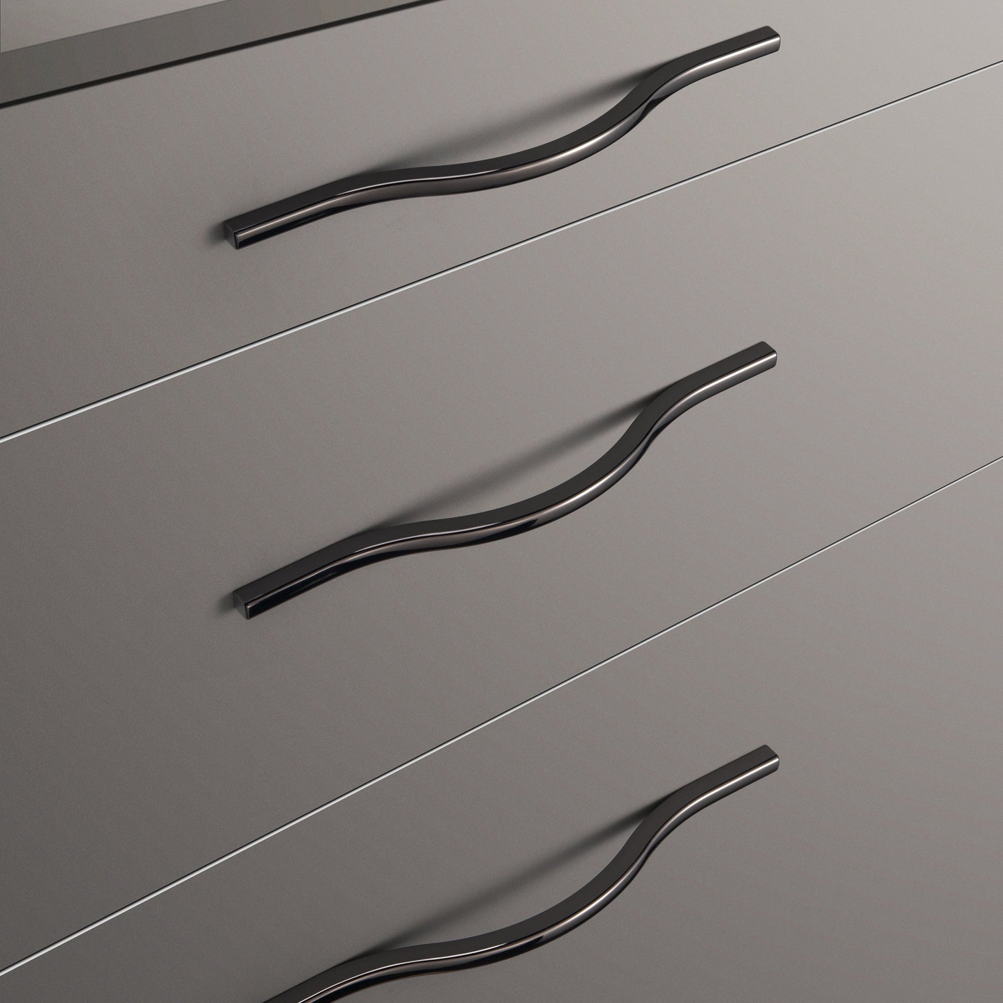 Modern Wardrobe Cabinet Pulls Luxurious Drawer Pull Dual Mount 6 Pack