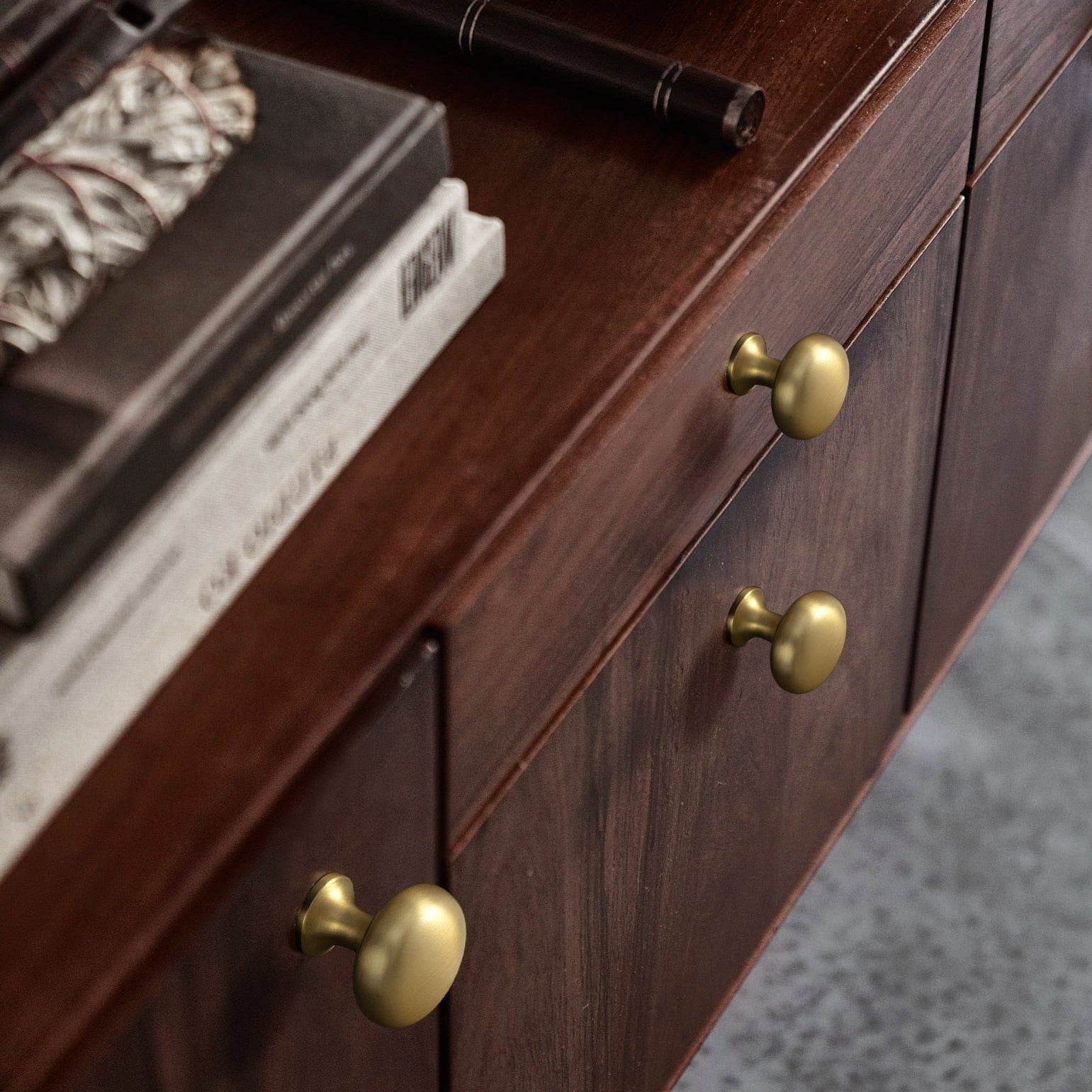 knobs for dark brown dresser Reno Tall Chest, 5 Drawer Nickel Round Knobs, Solid Wood - Bed Bath & Beyond Directly twist the knob into pre Layton 70" Dark Oak 6-Drawer