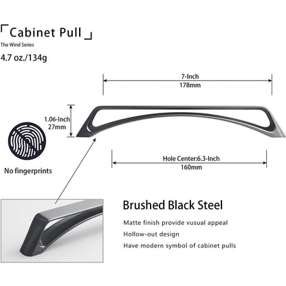 No-fingerprint Wardrobe Pulls Modern Unique Hollow Knobs Cabinet Pulls 6 Pack