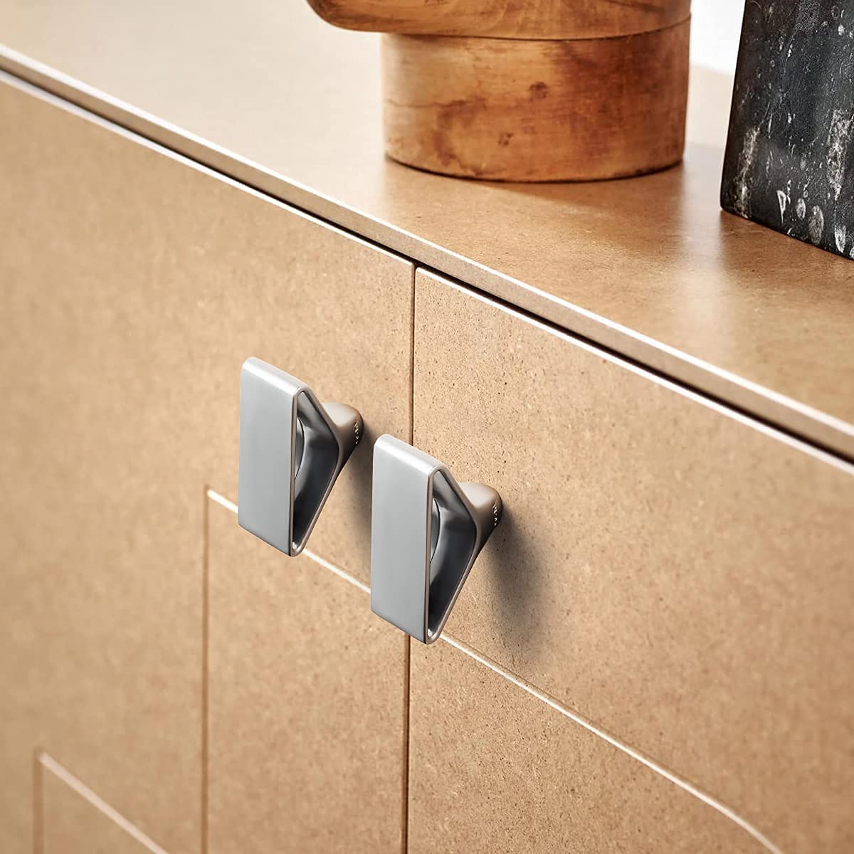 No-fingerprint Wardrobe Pulls Modern Unique Hollow Knobs Cabinet Pulls 6 Pack