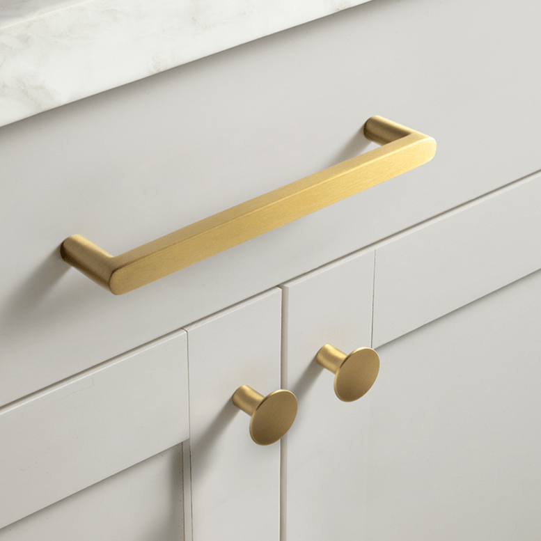 Nordic Cabinet Handles Brass Drawer Wardrobe Pulls 6 Pack