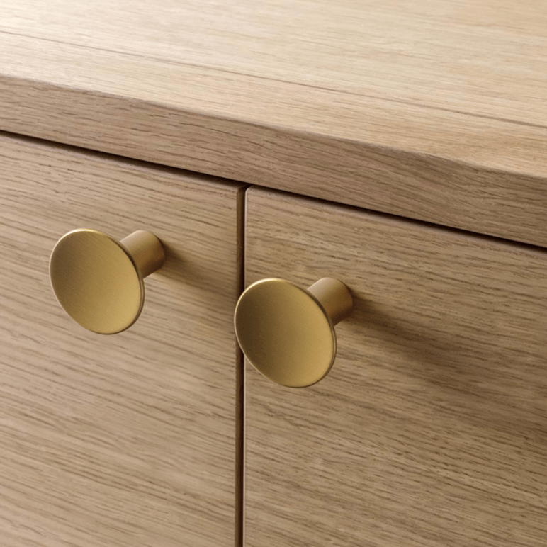 Nordic Cabinet Handles Brass Drawer Wardrobe Pulls 6 Pack