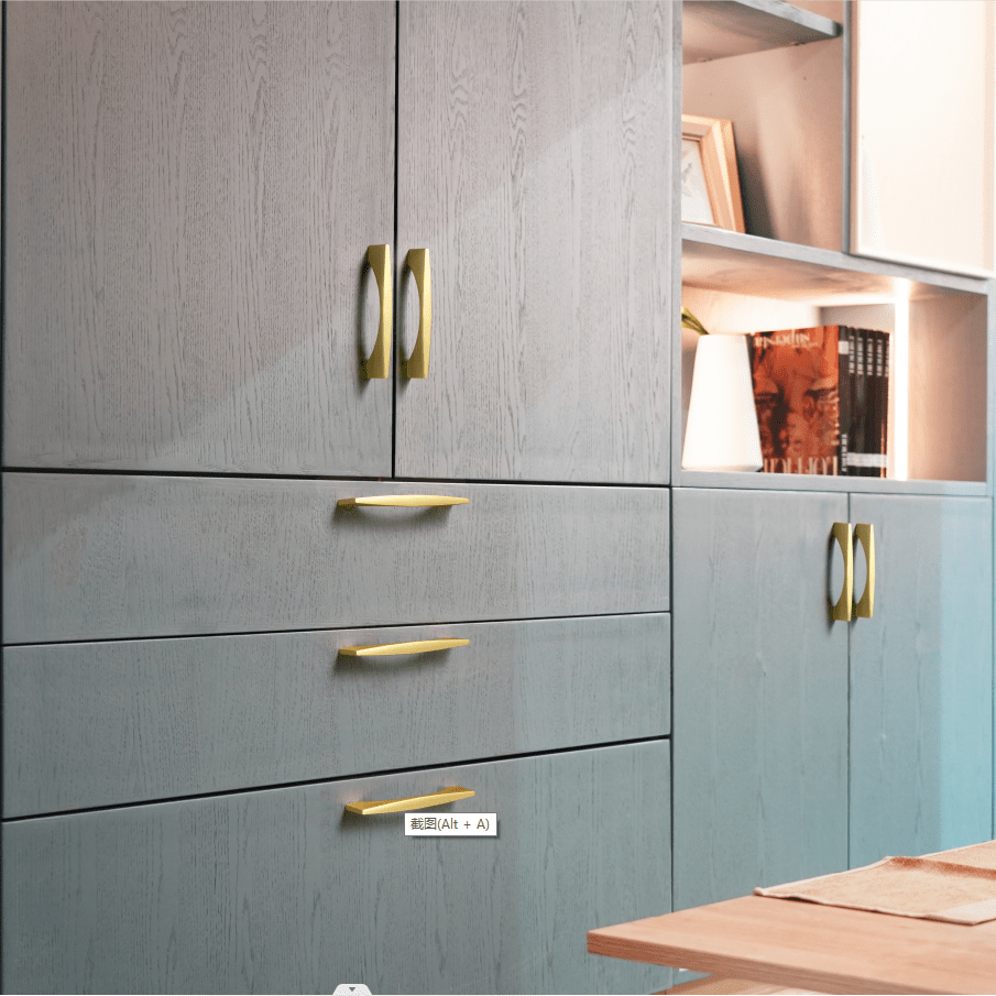 Stylish Modern Cabinet Pull Wardrobe Knobs for Bedroom 6 Pack