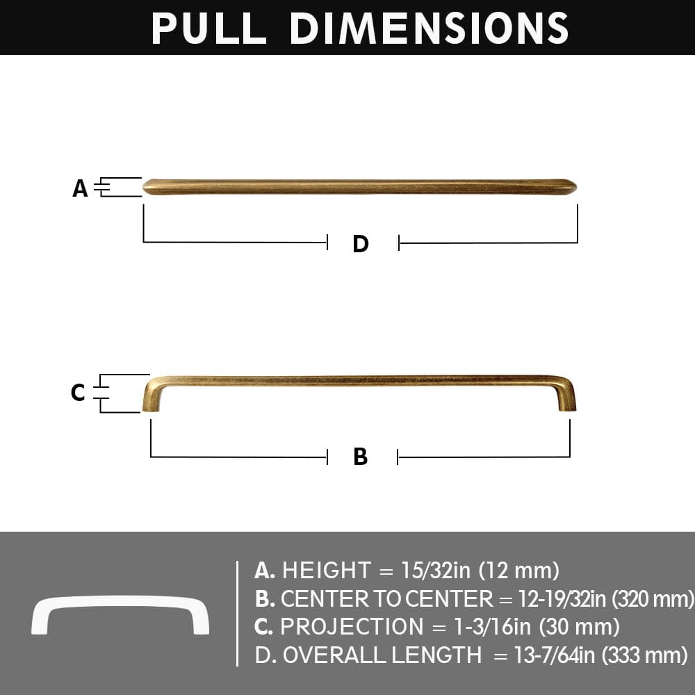 Vintage Brass Cabinet Bar Pulls Classic Hardware for Antique Cabinets 6 Pack