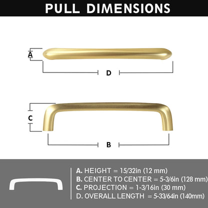 Vintage Brass Cabinet Bar Pulls Classic Hardware for Antique Cabinets 6 Pack