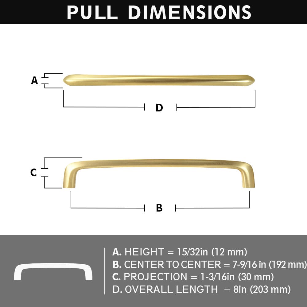 Vintage Brass Cabinet Bar Pulls Classic Hardware for Antique Cabinets 6 Pack