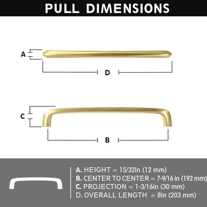 Vintage Brass Cabinet Bar Pulls Classic Hardware for Antique Cabinets 6 Pack