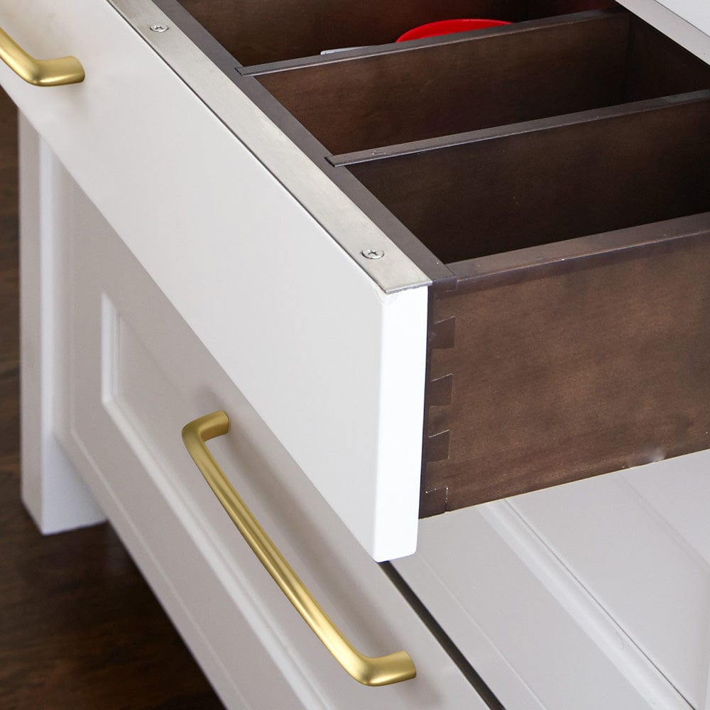 Vintage Brass Cabinet Bar Pulls Classic Hardware for Antique Cabinets 6 Pack