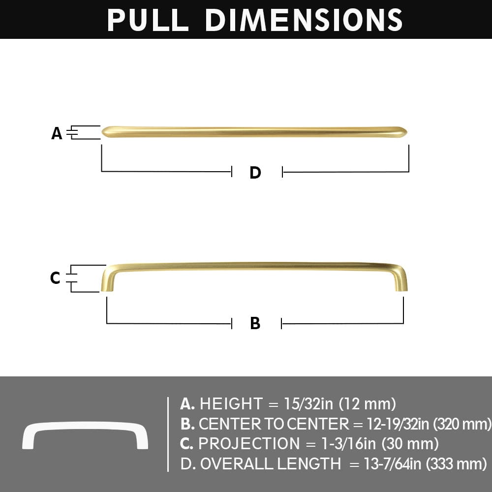 Vintage Brass Cabinet Bar Pulls Classic Hardware for Antique Cabinets 6 Pack