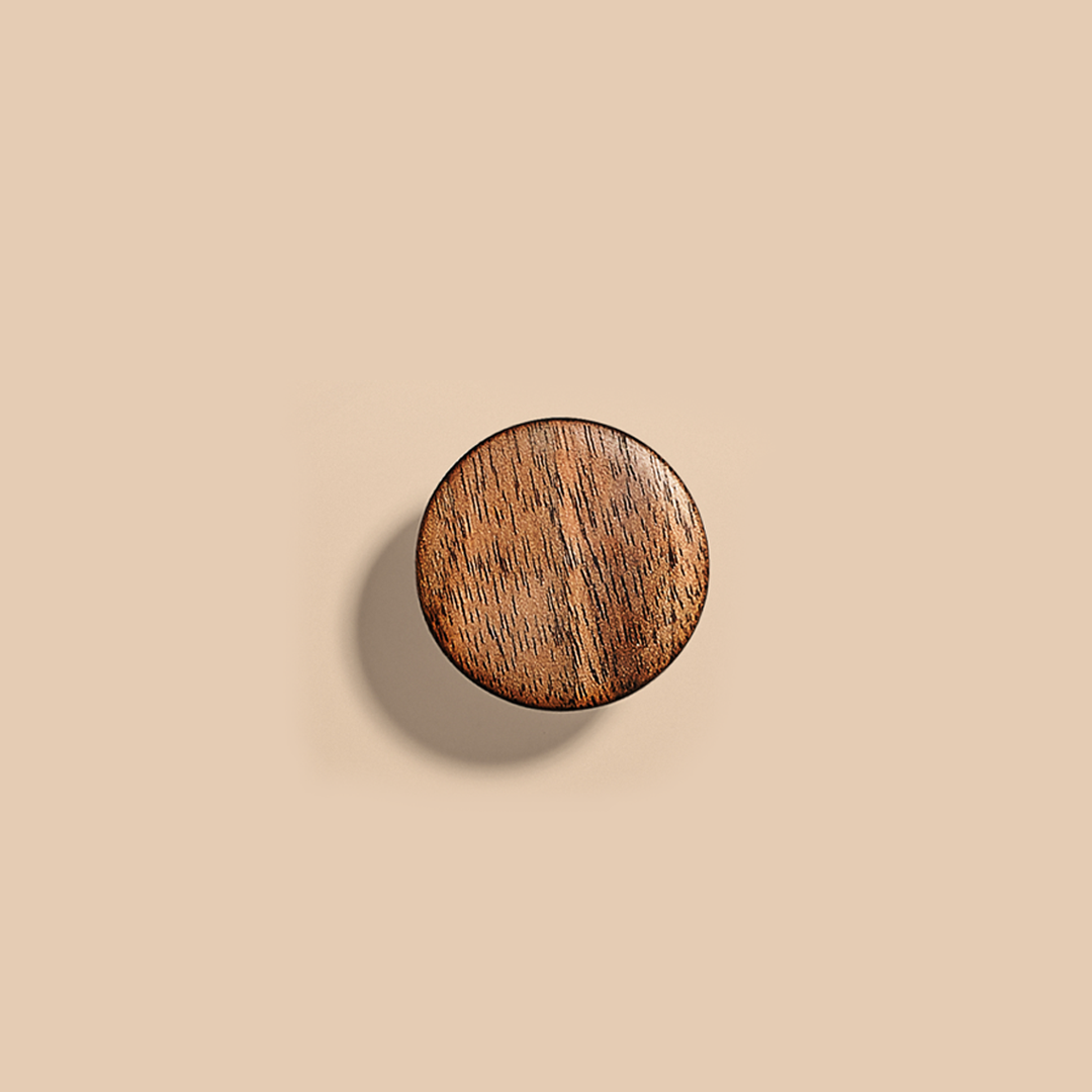 Wooden Cabinet Knobs Circle Walnut Wardrobe Knobs Oak